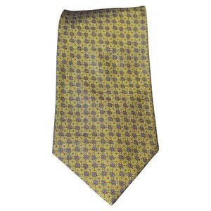 Bruno Piattelli Mens Silk Tie Iridescent Yellow Purple Floral tie Elegant Formal